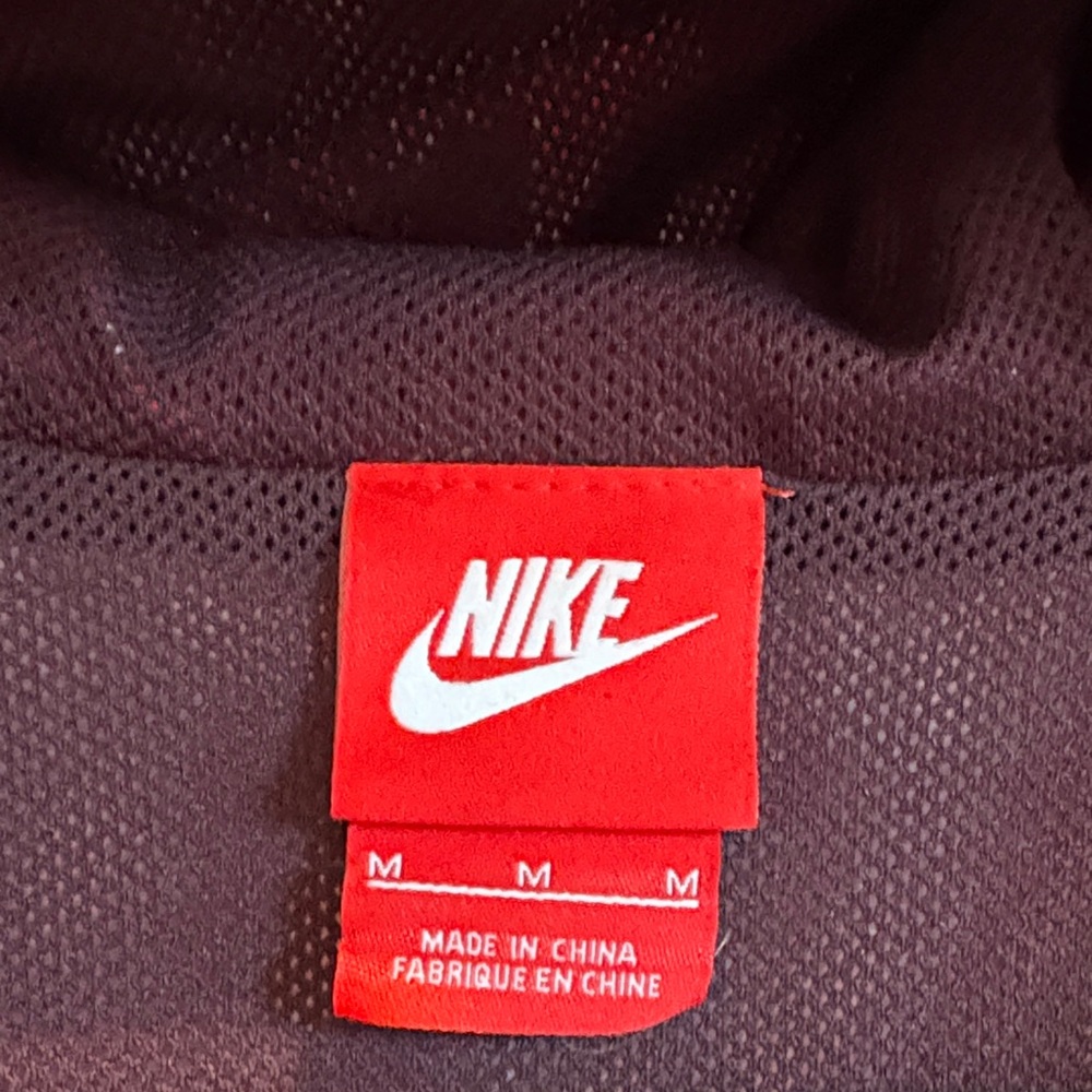 Nike Red Patterned Hooded Jacket Windbreaker - image 2
